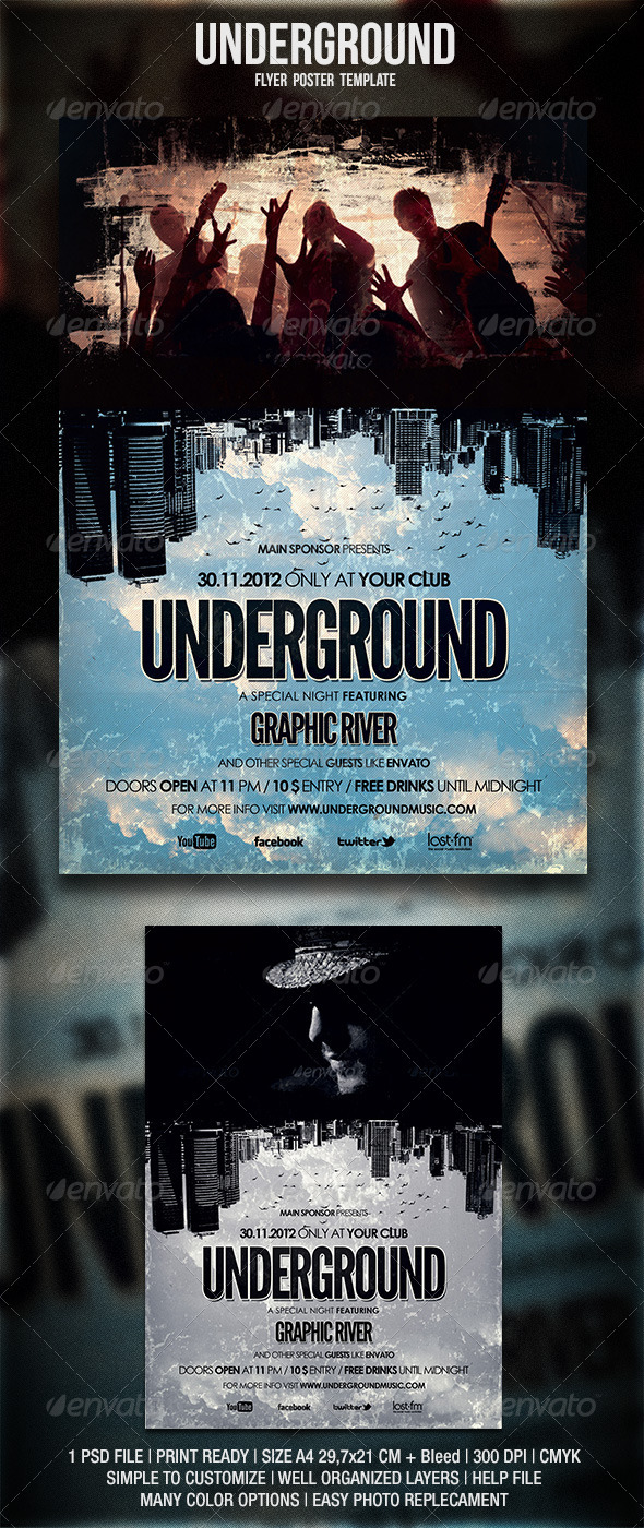 Underground Flyer / Poster - Events Flyers