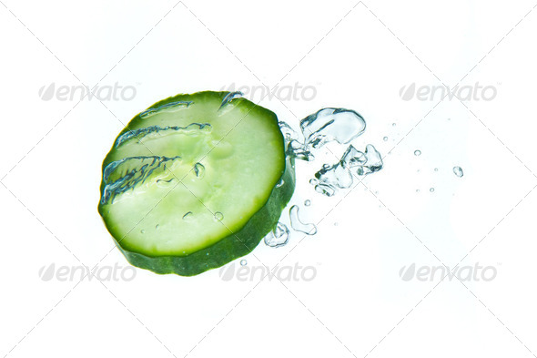 cucumber in water - Stock Photo - Images