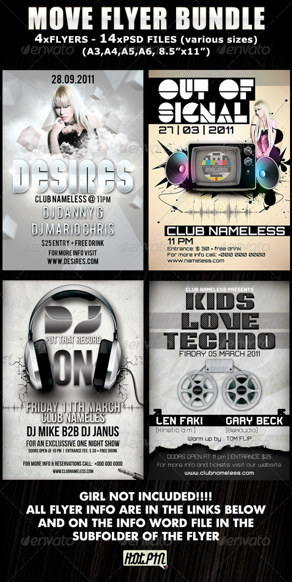 Move Party-Club Flyer Bundle - Clubs & Parties Events