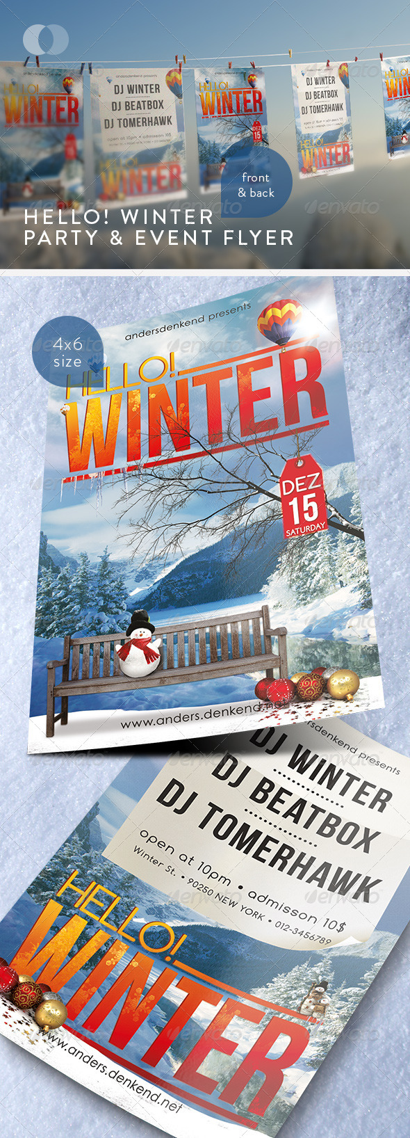 Music & Event Flyer - Hello! Winter - Clubs & Parties Events