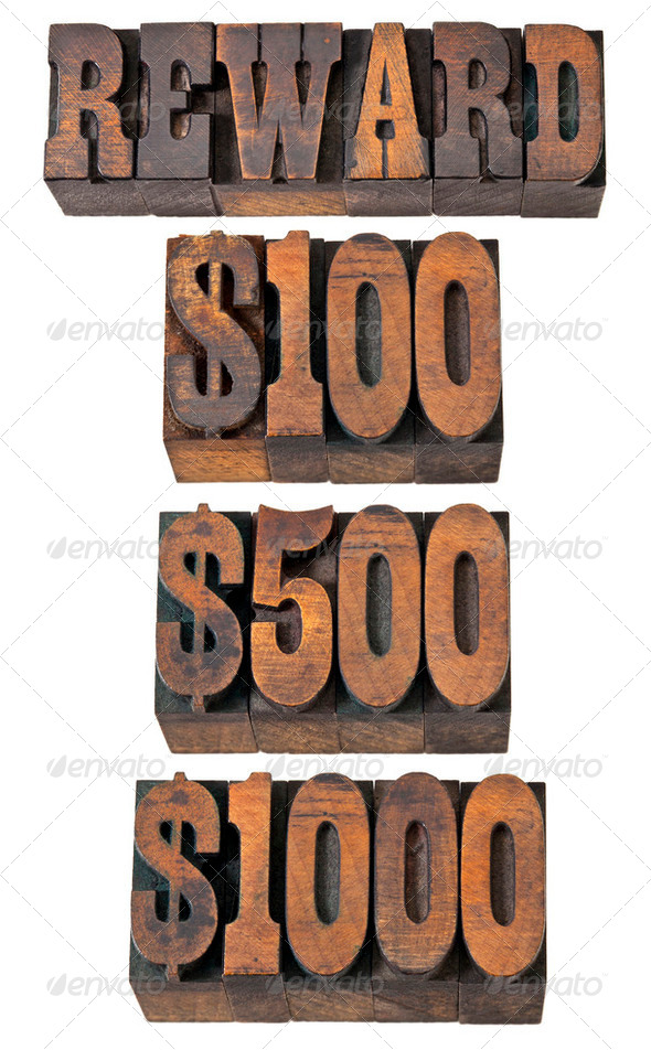 reward in western style type - Stock Photo - Images