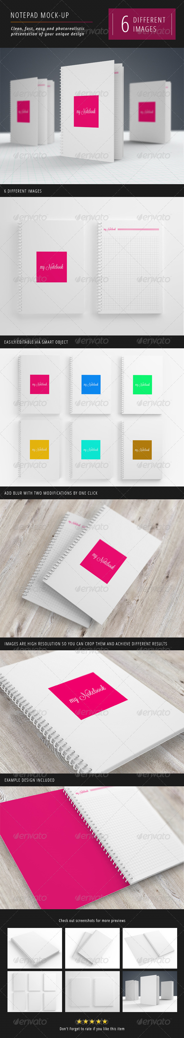 GraphicRiver Notebook Mock-Up 3260729 GraphicRiver Notebook Mock-Up 3260729