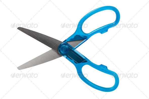 Blue scissors - Stock Photo - Images