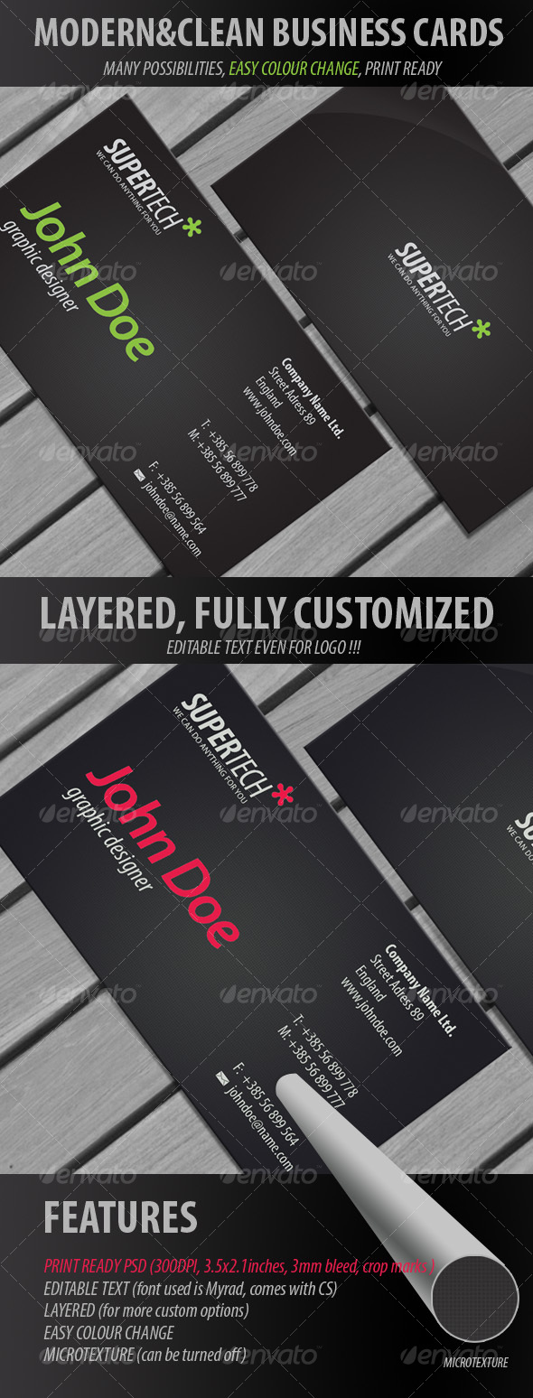 Black Business cards 2 - Creative Business Cards