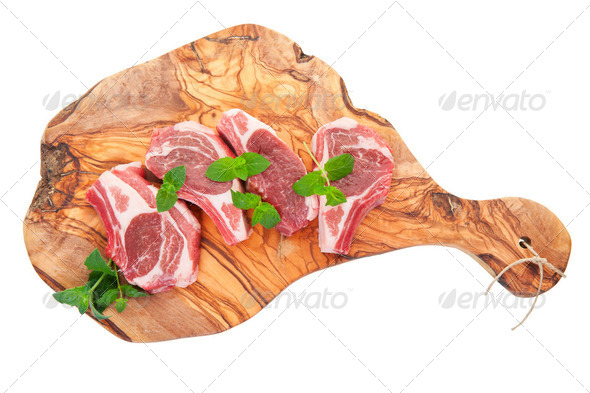 Raw Lamb Chops - Stock Photo - Images