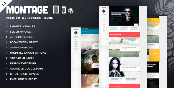 ThemeForest Montage Responsive Portfolio WordPress Theme 2417616 ThemeForest Montage Responsive Portfolio WordPress Theme 2417616