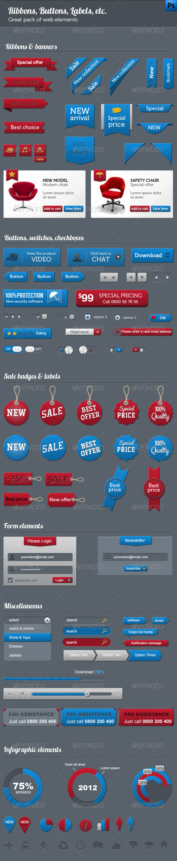 Great Pack of Web Elements - Miscellaneous Web Elements