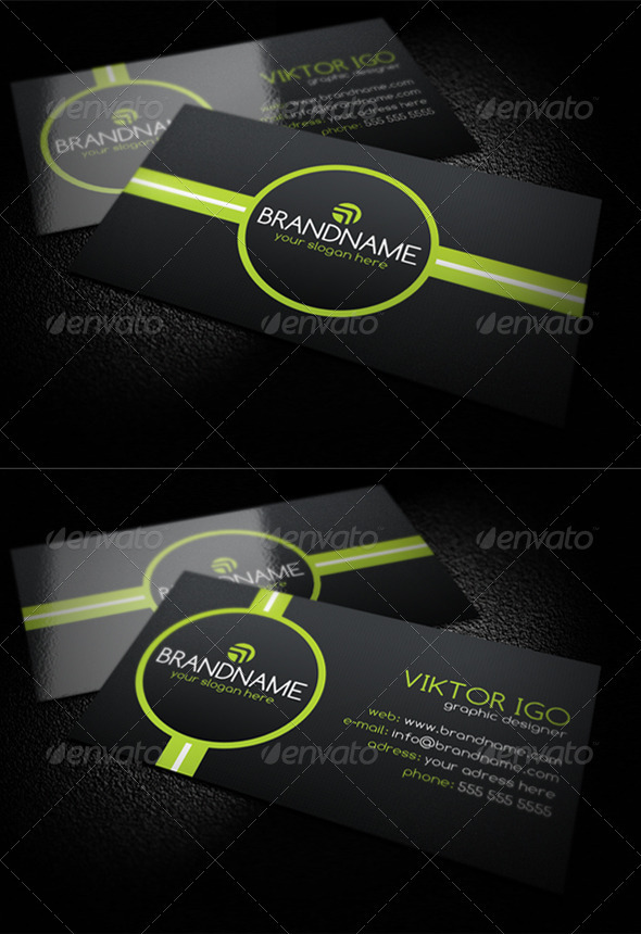Creative Black Business Card - Business Cards Print Templates