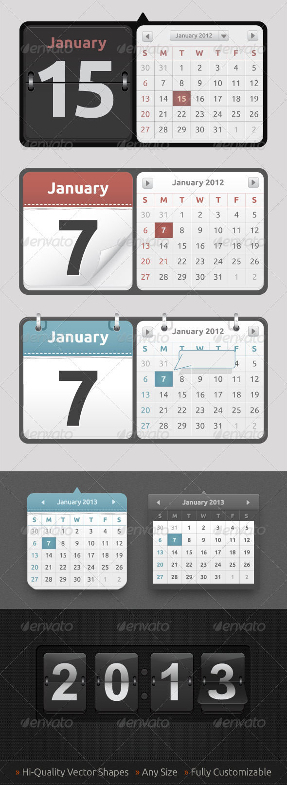 GraphicRiver Calendar Set 3272346 GraphicRiver Calendar Set 3272346