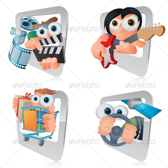 GraphicRiver Cartoon Entertainment Smartphone Apps 3272591 GraphicRiver Cartoon Entertainment Smartphone Apps 3272591