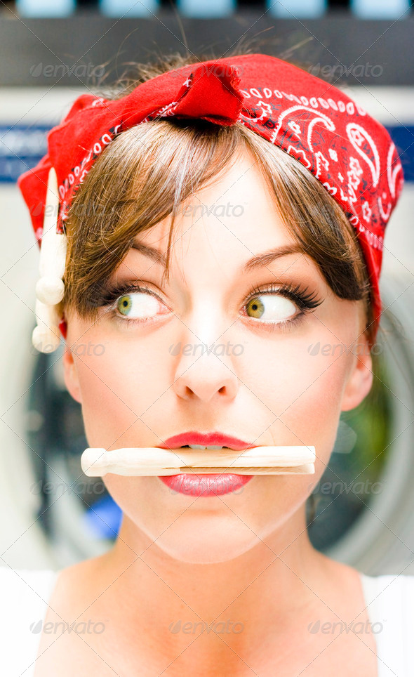 Crazy About House Work - Stock Photo - Images