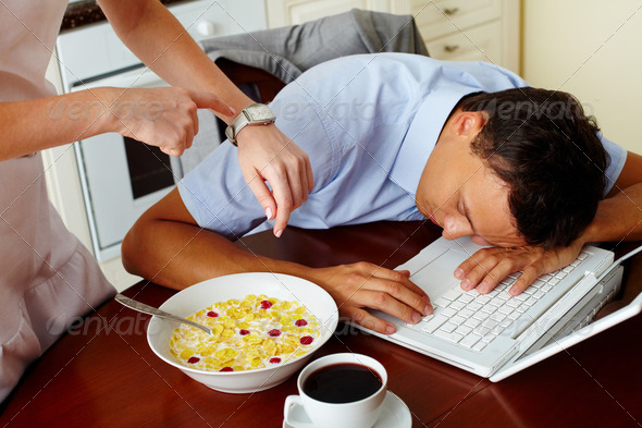 Sleepy man - Stock Photo - Images