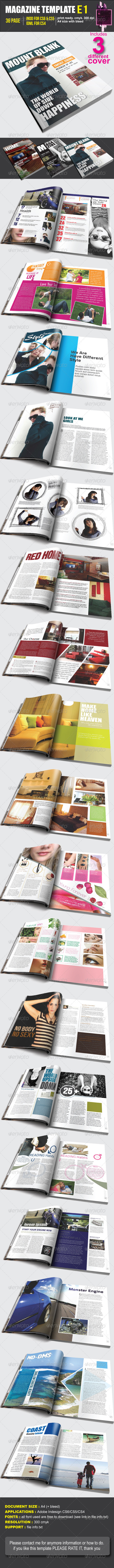 Indesign Magazine Template - Magazines Print Templates