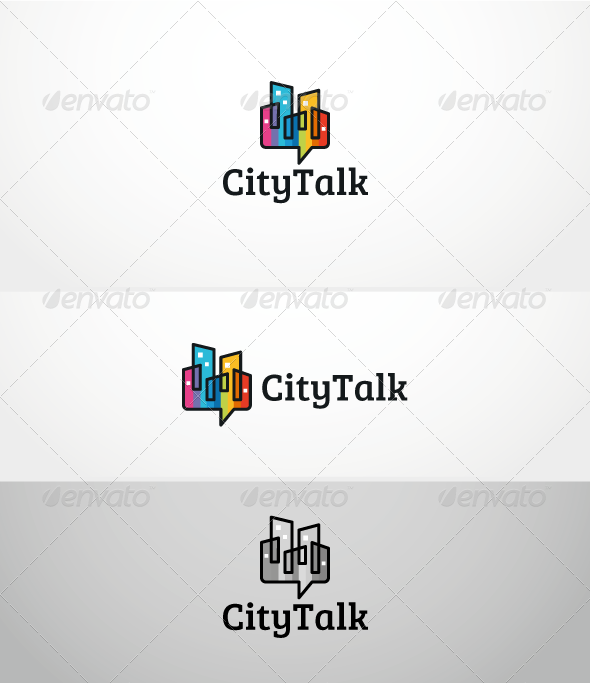 GraphicRiver CityTalk Logo Template 3284000 GraphicRiver CityTalk Logo Template 3284000