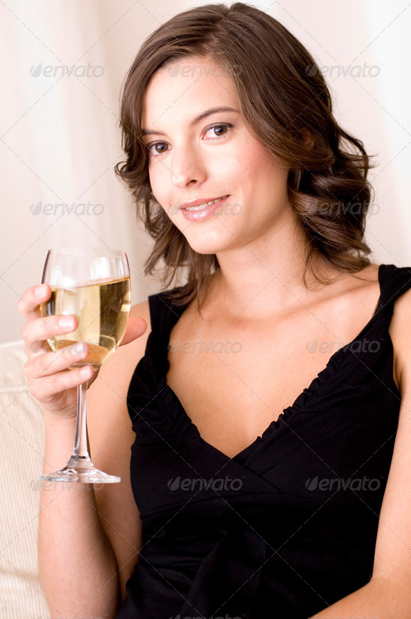 Relaxing With Wine - Stock Photo - Images