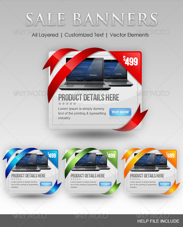 Set of Coupon Banners - Banners & Ads Web Elements