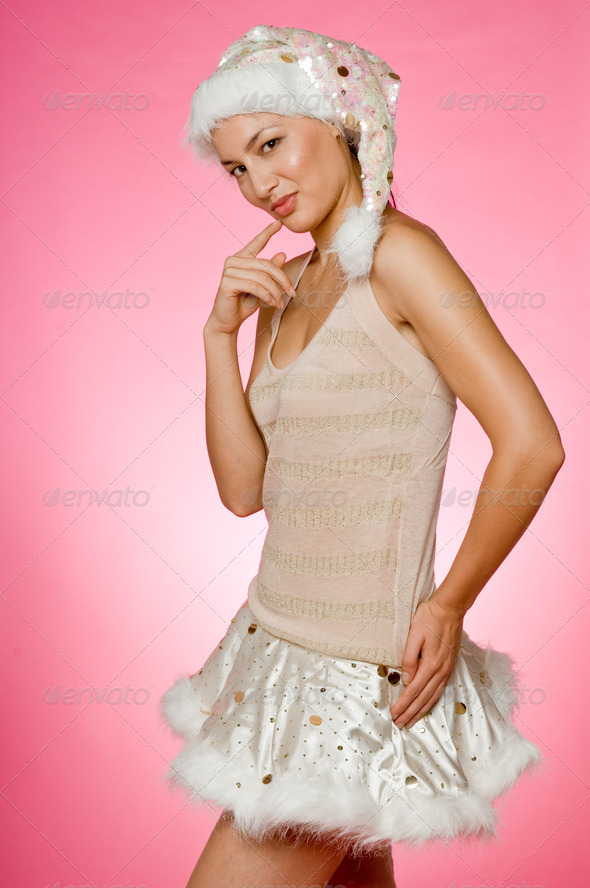 Santarina On Pink - Stock Photo - Images