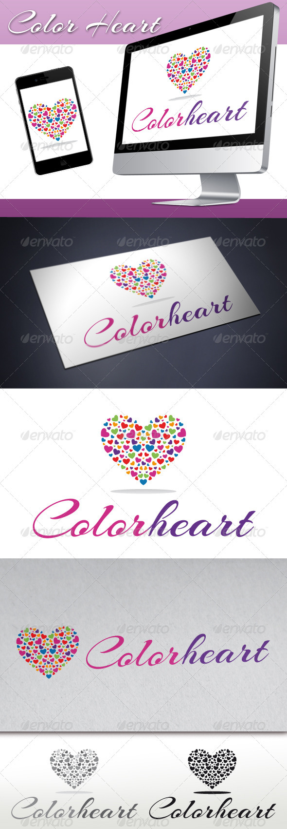 GraphicRiver Love Color Heart Logo 3285555 GraphicRiver Love Color Heart Logo 3285555