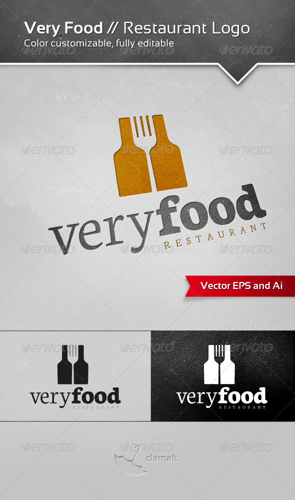 Very Food - Restaurant Logo - Food Logo Templates