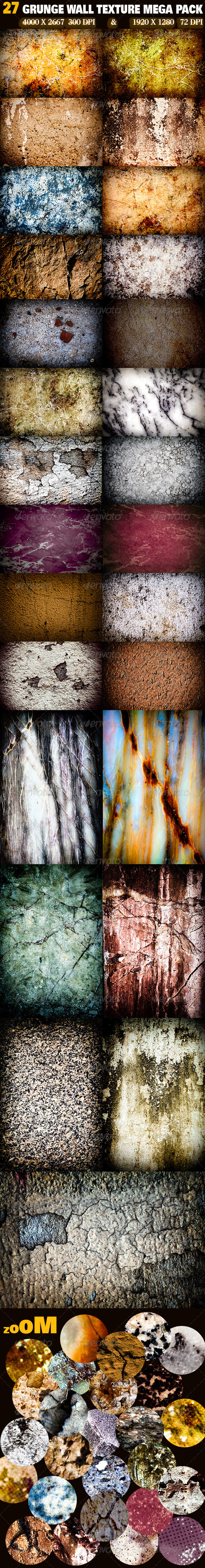 GraphicRiver 27 Grunge Wall Texture Mega Pack 3295787 GraphicRiver 27 Grunge Wall Texture Mega Pack 3295787