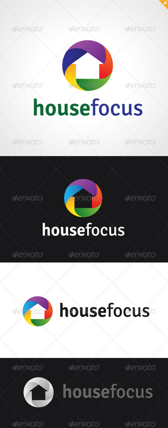 House Focus Logo - Buildings Logo Templates