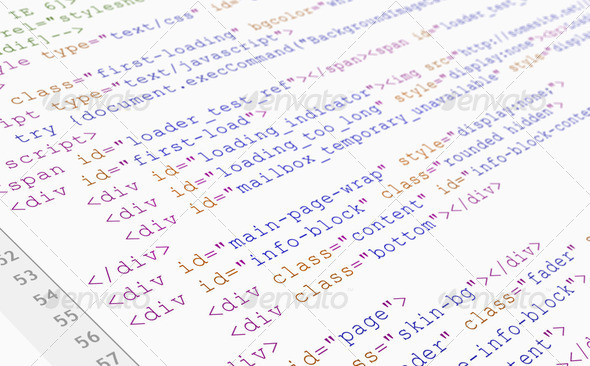 Website HTML Code - Stock Photo - Images