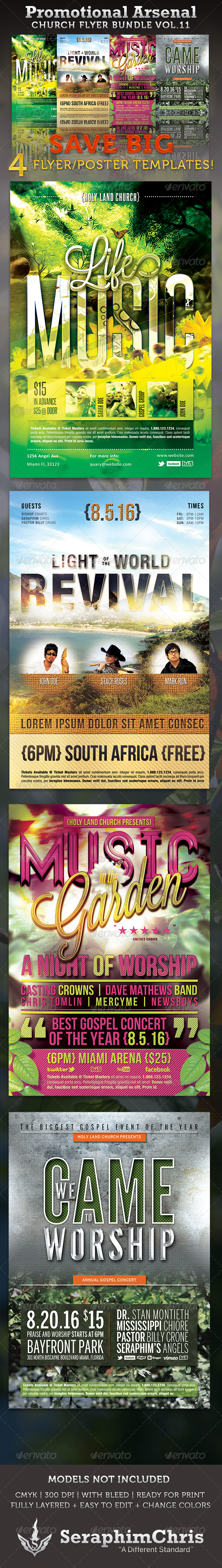 GraphicRiver Promotional Arsenal Church Flyer Bundle 11 3305213 GraphicRiver Promotional Arsenal Church Flyer Bundle 11 3305213