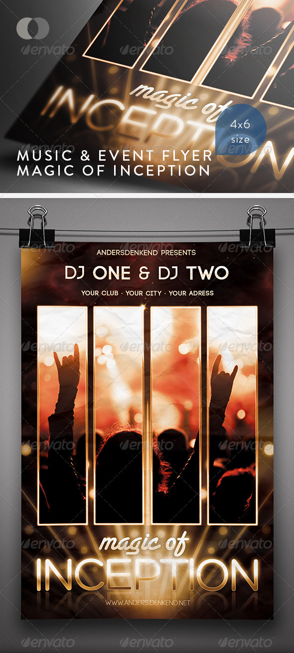 GraphicRiver Music & Event Flyer Magic of Inception 235948 GraphicRiver Music & Event Flyer Magic of Inception 235948