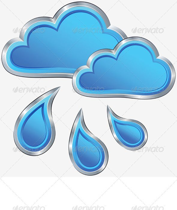GraphicRiver Vector Icon of Rainy Weather 3310262 GraphicRiver Vector Icon of Rainy Weather 3310262