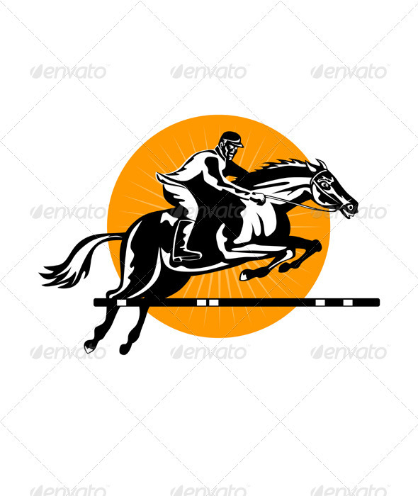 GraphicRiver Equestrian Show Jumping Retro 3310450 GraphicRiver Equestrian Show Jumping Retro 3310450