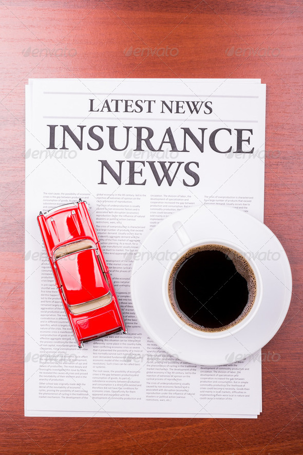 The newspaper INSURANCE NEWS and auto - Stock Photo - Images
