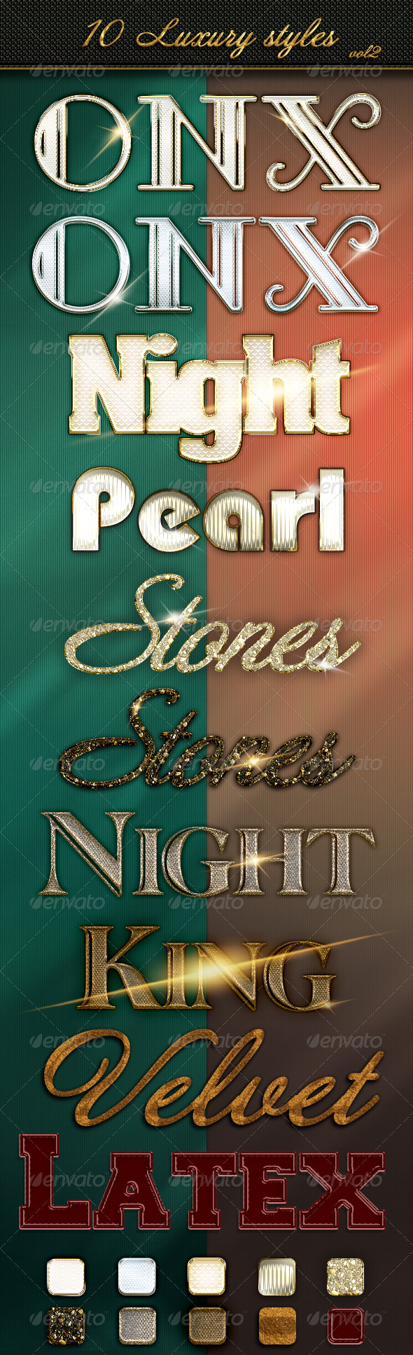 10 Luxury Styles vol. 2 - Text Effects Styles