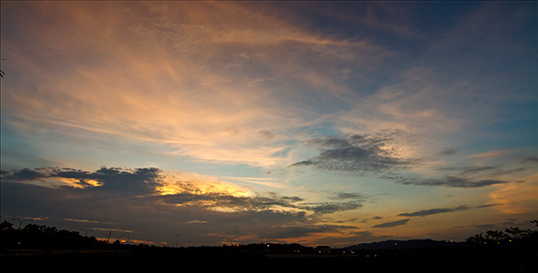 VideoHive Tropical Sunset Wide Shot Time Lapse 4K