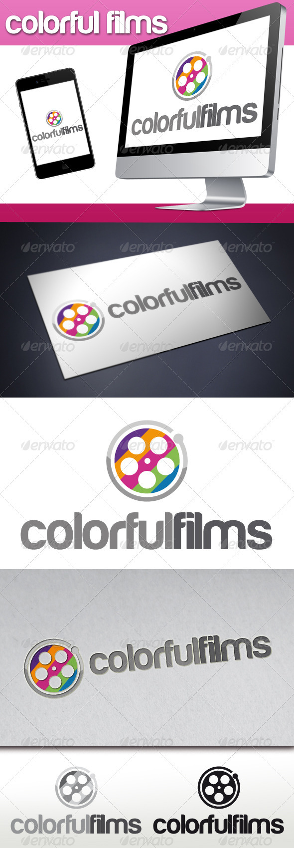 GraphicRiver Colorful Films Logo 3315159 GraphicRiver Colorful Films Logo 3315159