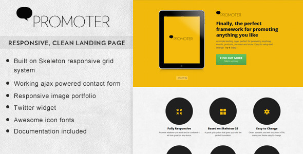 Promoter - Responsive landing page - Landing Pages Marketing