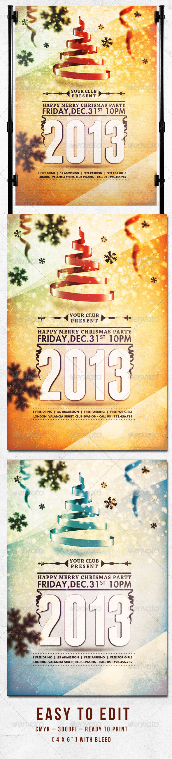 GraphicRiver Happy Merry Christmas Party Flyer Template 3317005 GraphicRiver Happy Merry Christmas Party Flyer Template 3317005