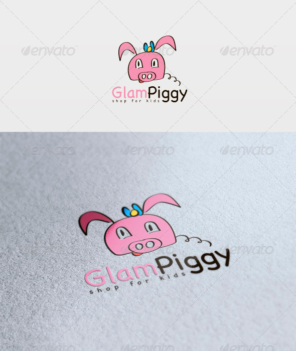 GraphicRiver Glam Piggy Logo 3317729 GraphicRiver Glam Piggy Logo 3317729