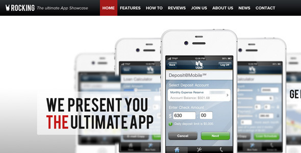 ThemeForest Rocking Parallax iPhone App Showcase 3321863