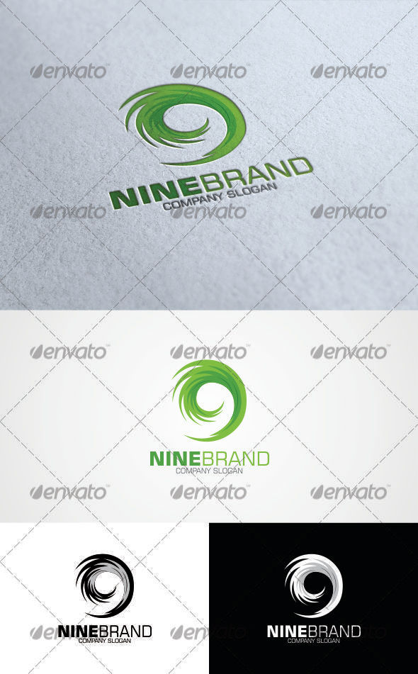 Nine Brand Logo - Numbers Logo Templates