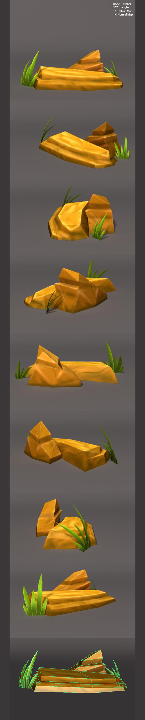 3DOcean Low Poly Rocks and Plants 3326195 3DOcean Low Poly Rocks and Plants 3326195