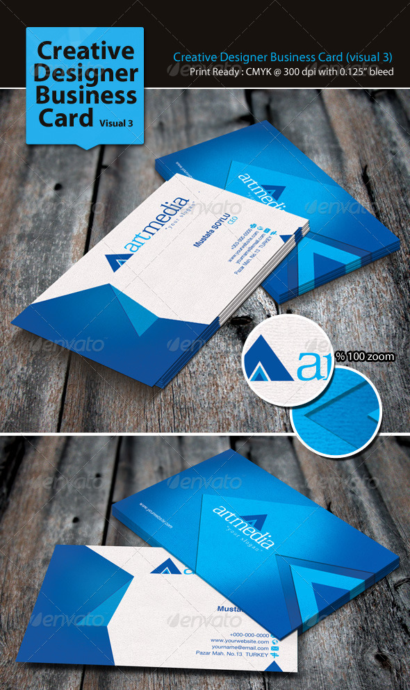 GraphicRiver Creative Designer Business Card Visual 3 3310116 GraphicRiver Creative Designer Business Card Visual 3 3310116