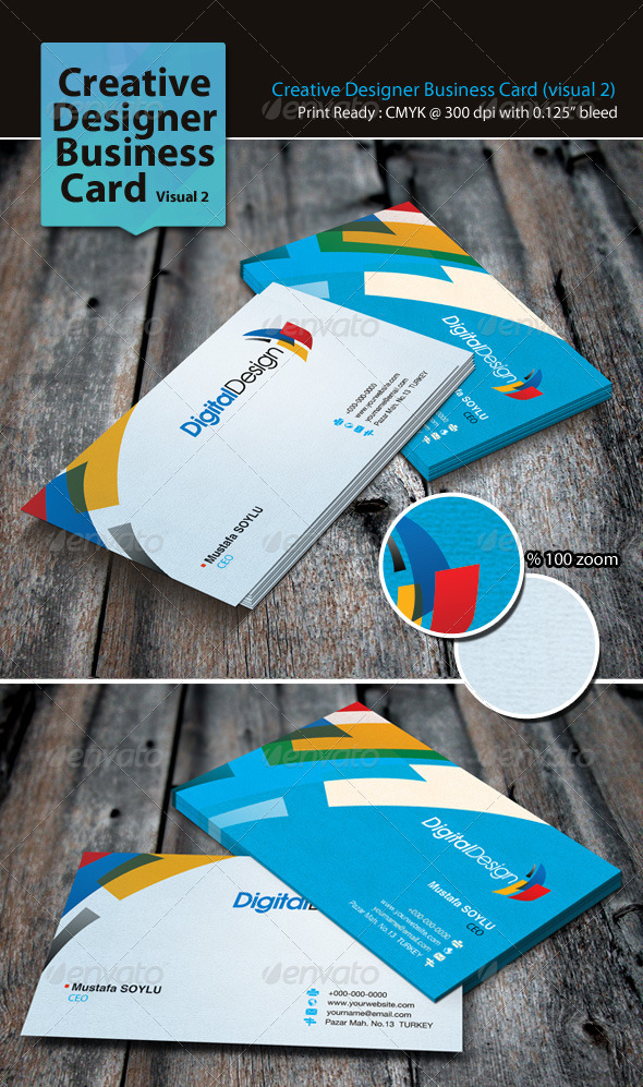 GraphicRiver Creative Designer Business Card Visual 2 3309904 GraphicRiver Creative Designer Business Card Visual 2 3309904