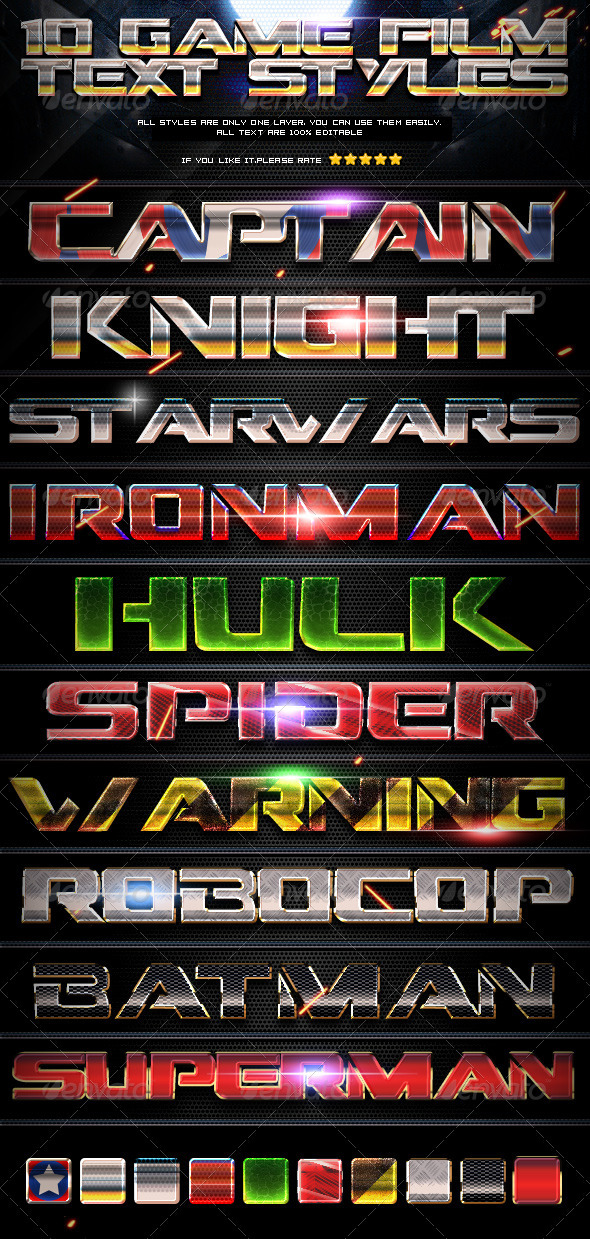 GraphicRiver 10 Game&Film Text Styles 3326788 GraphicRiver 10 Game&Film Text Styles 3326788