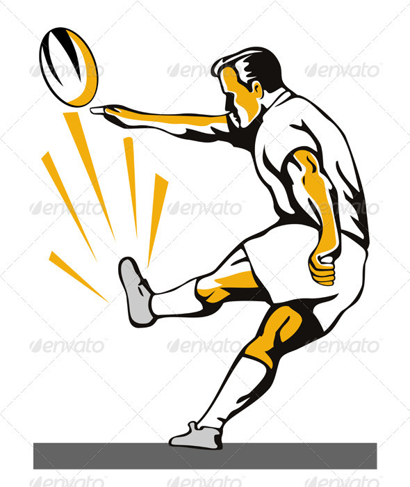 GraphicRiver Rugby Player Kicking Ball Retro 3327271 GraphicRiver Rugby Player Kicking Ball Retro 3327271