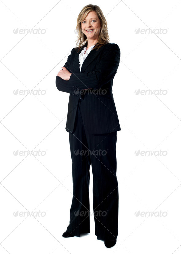 Full length portrait of an experienced business woman - Stock Photo - Images
