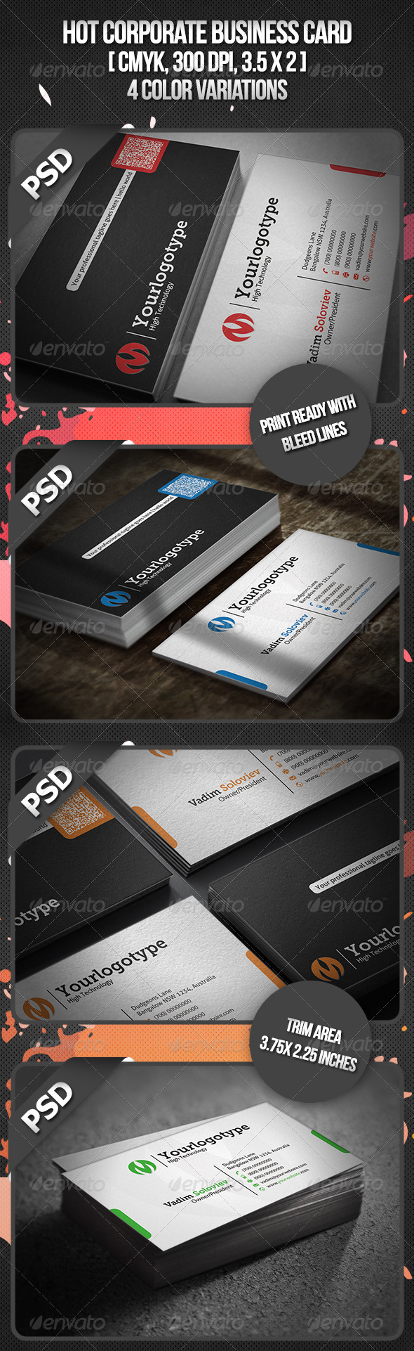 GraphicRiver Hot Corporate Business Card 3330067 GraphicRiver Hot Corporate Business Card 3330067