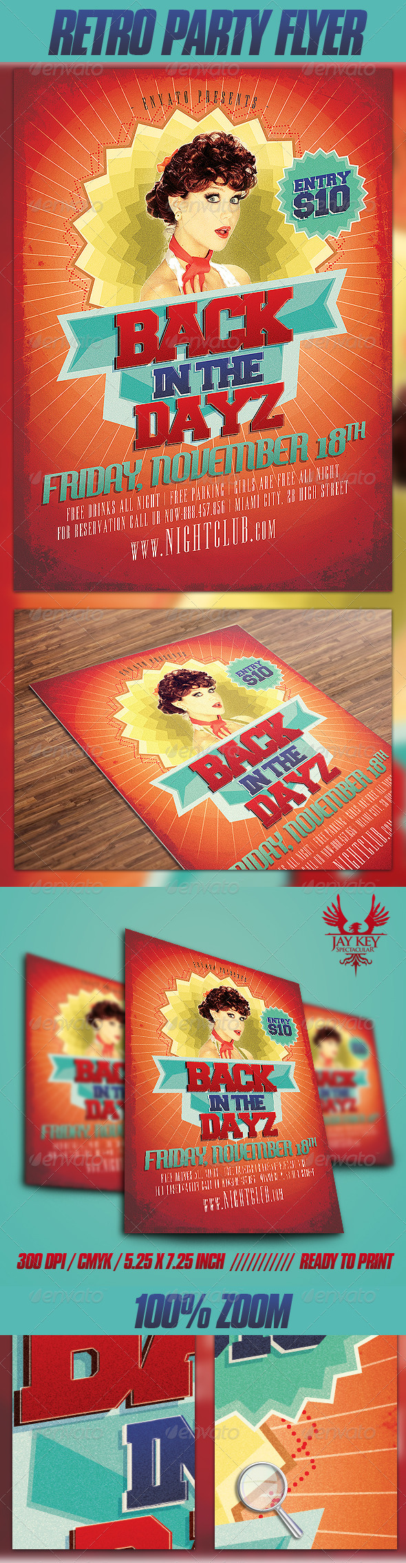 GraphicRiver Retro Party Flyer 3331543 GraphicRiver Retro Party Flyer 3331543