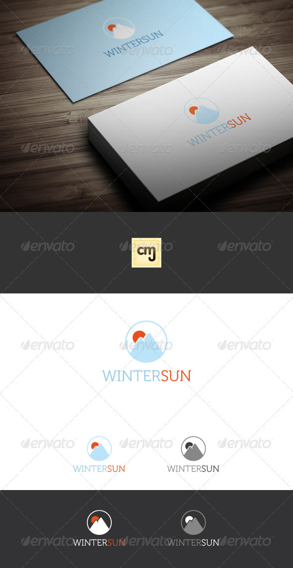 Winter Sun Logo Template - Nature Logo Templates