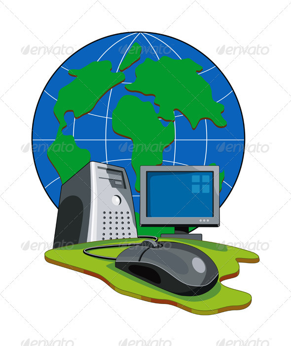 GraphicRiver Computer Mouse Connected Globe Retro 3331802 GraphicRiver Computer Mouse Connected Globe Retro 3331802