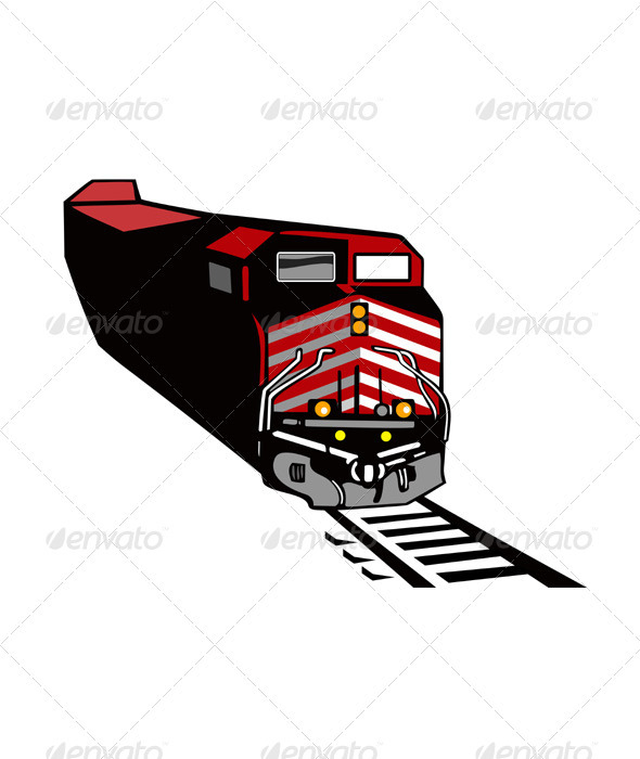 GraphicRiver Diesel Train Retro 3331852 GraphicRiver Diesel Train Retro 3331852
